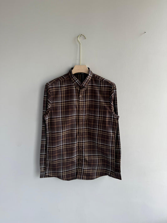 BROWN FLANNEL COTTON SHIRT