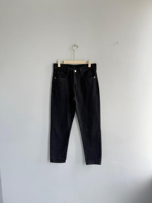 DARK GRAY MOM FIT TROUSERS