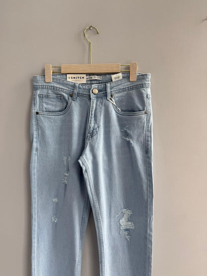 ICEBLUE TORN DENIM TROUSERS