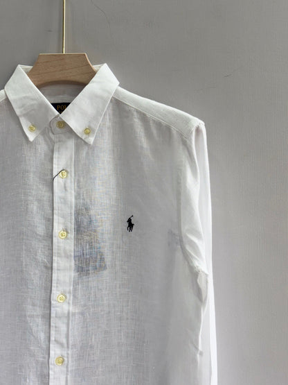 WHITE PURE LINEN SHIRT