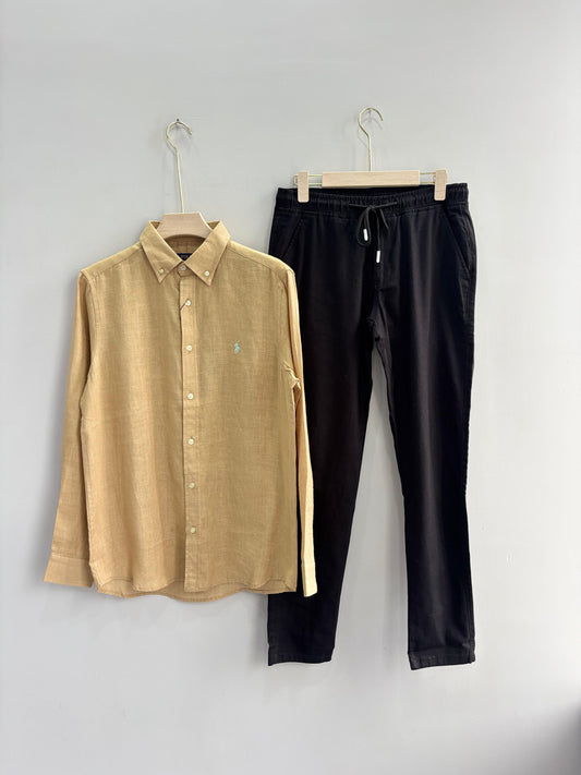 SANDAL PURE LINEN SHIRT