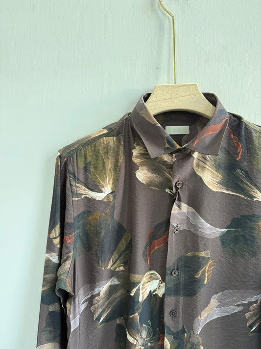 BROWN IMPORTED FLORAL SHIRT