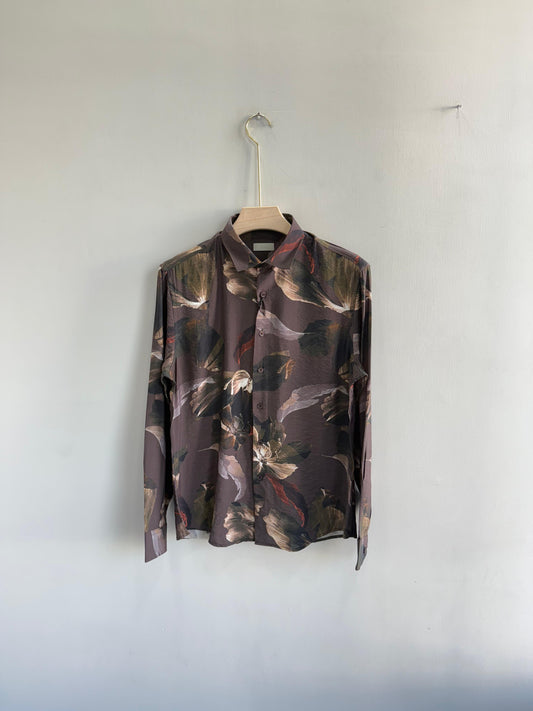 BROWN IMPORTED FLORAL SHIRT