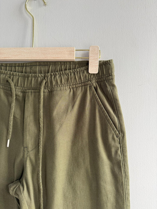 GREEN LINEN TROUSERS