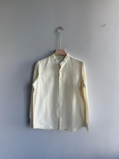 BEIDGE LINEN MANDRIAN COLLAR SHIRT