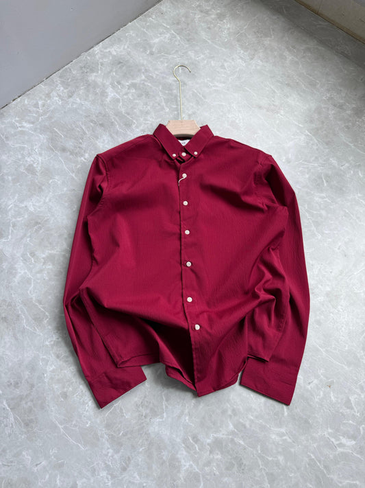 RED IMPORTED CRUSED SHIRT