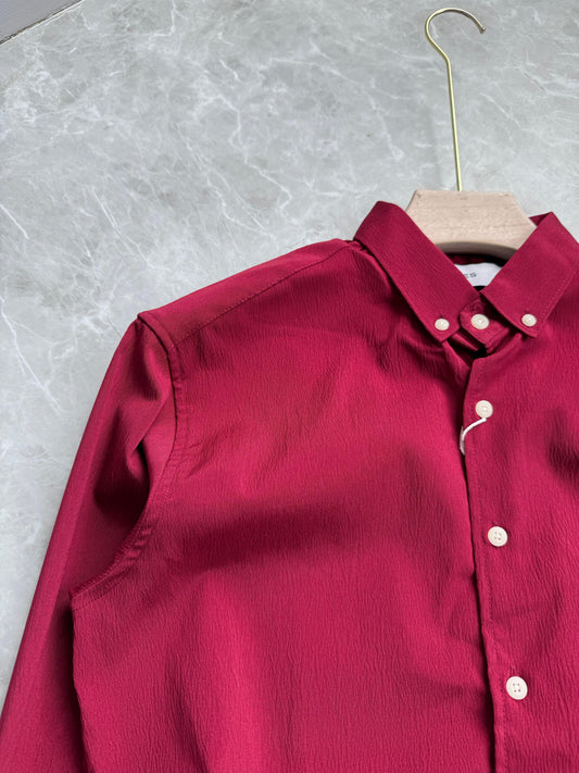 RED IMPORTED CRUSED SHIRT