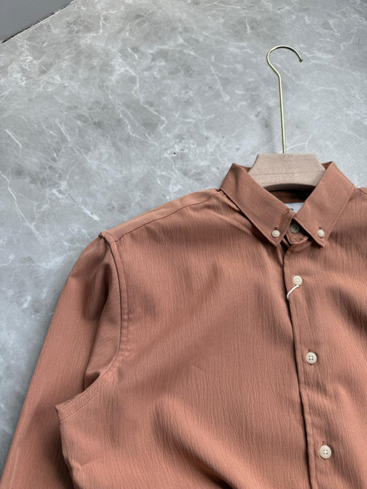 LIGHT BROWN IMPORTED CRUSHED SHIRT