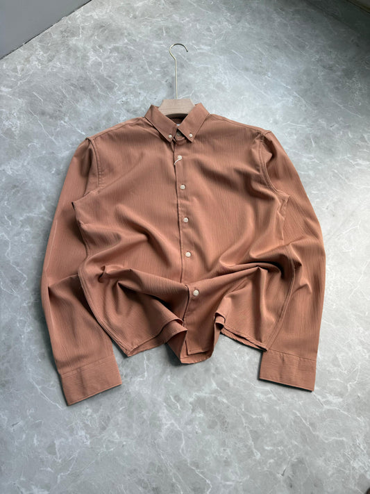 LIGHT BROWN IMPORTED CRUSHED SHIRT