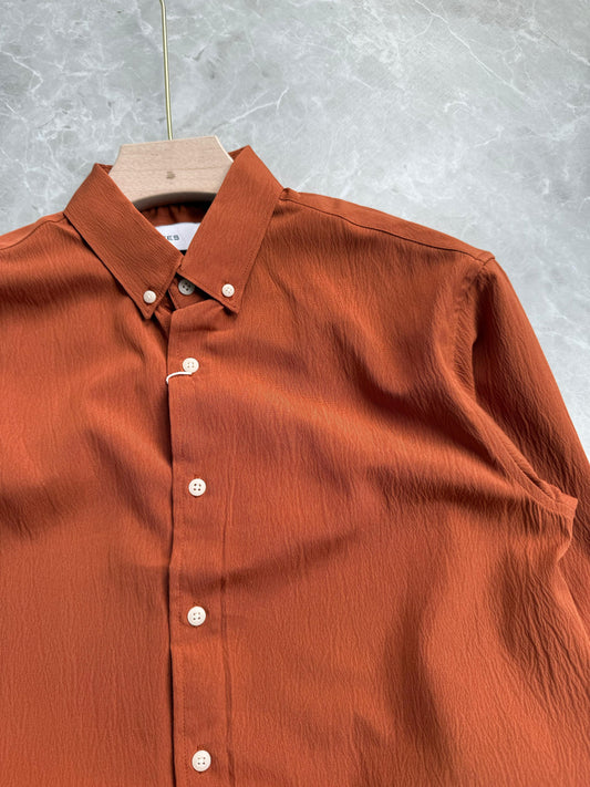 ORANGE IMPORTED CRUSHED SHIRT