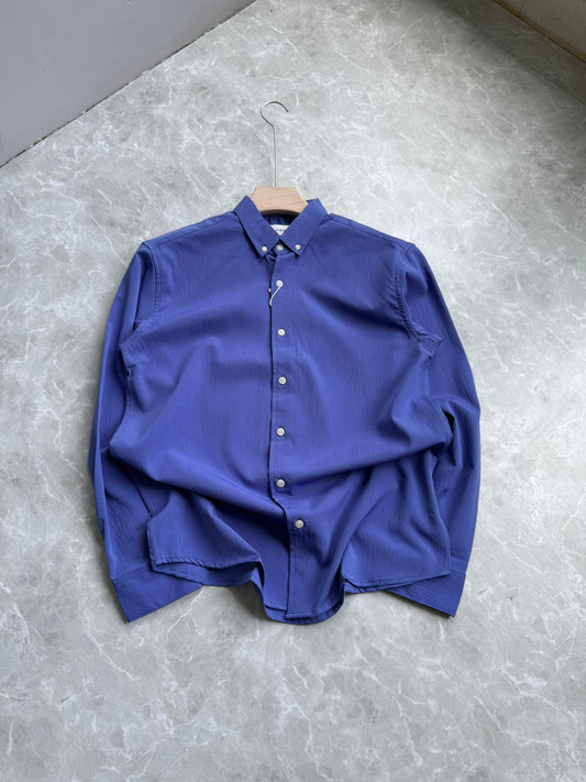 BLUE IMPORTED CRUSHED SHIRT