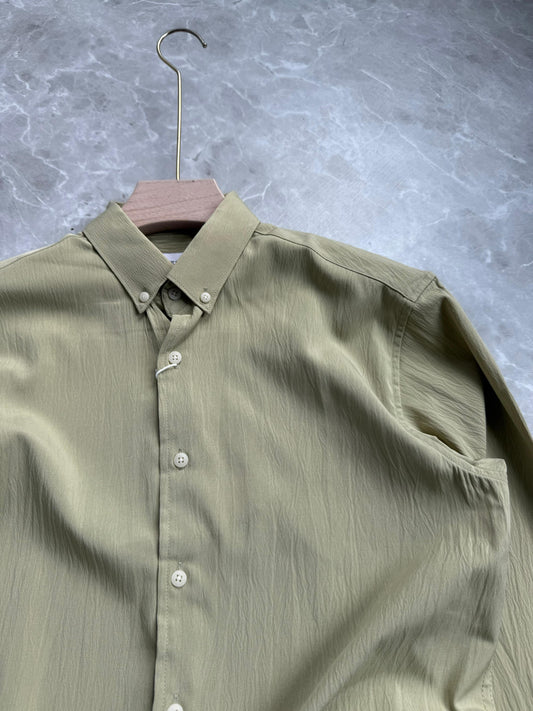 GREEN IMPORTED CRUSHED SHIRT