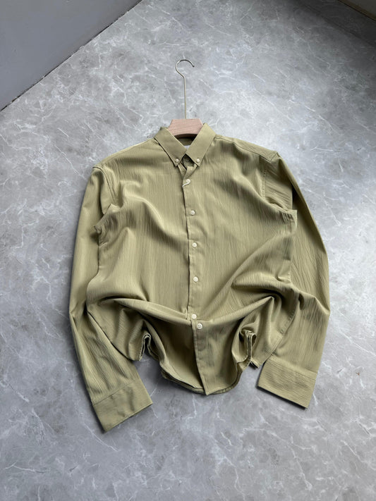 GREEN IMPORTED CRUSHED SHIRT