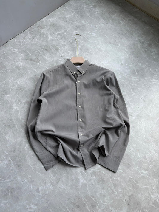 LIGHT GRAY IMPORTED CRUSHED SHIRT