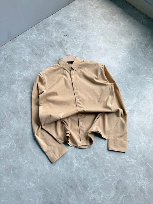 BEIGE IMPORTED CRUSHED SHIRT