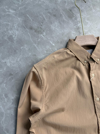 BEIGE IMPORTED CRUSHED SHIRT