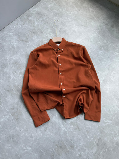 ORANGE IMPORTED CRUSHED SHIRT