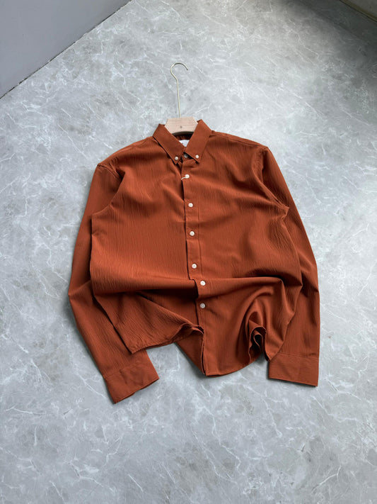 ORANGE IMPORTED CRUSHED SHIRT