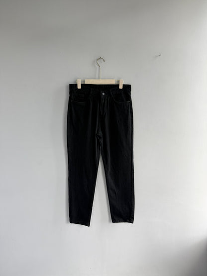 BLACK MOM FIT DENIM TROUSERS