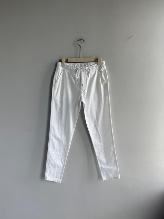 WHITE LINEN TROUSERS