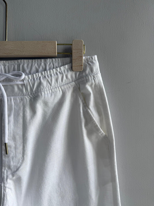 WHITE LINEN TROUSERS