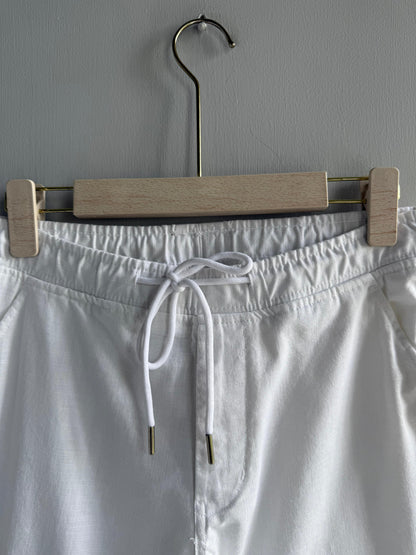 WHITE LINEN TROUSERS