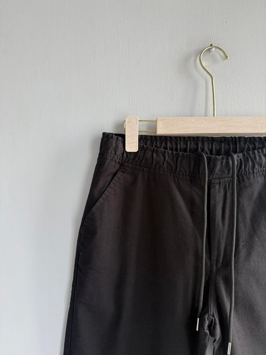 BLACK LINEN TROUSERS