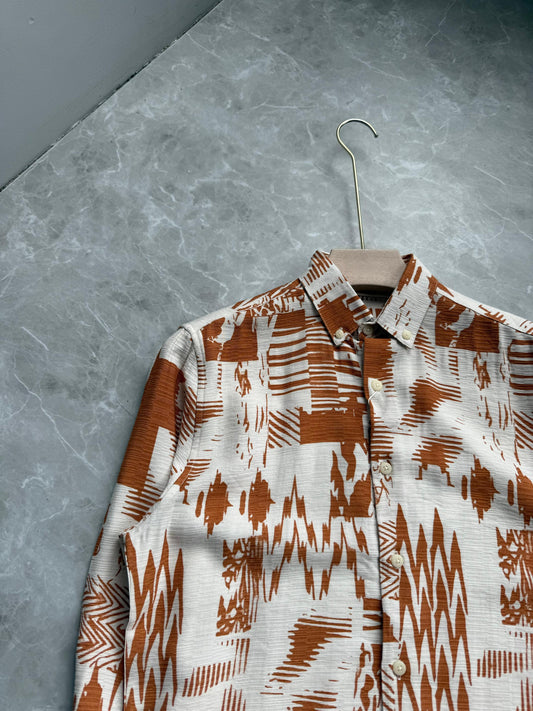 ORANGE IMPORTED PRINTED SHIRT