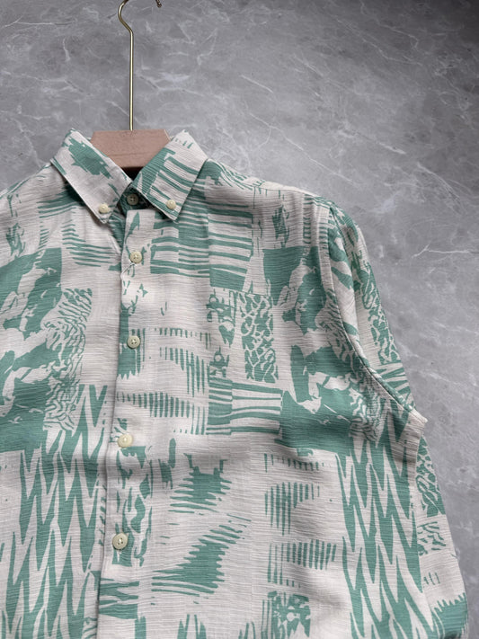 BLUE IMPORTED PRINTED SHIRT