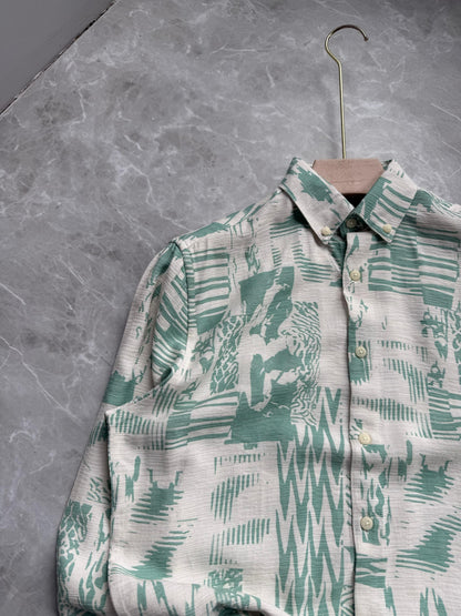BLUE IMPORTED PRINTED SHIRT