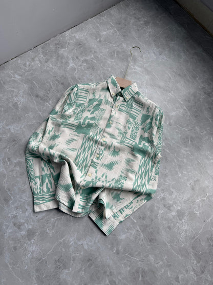BLUE IMPORTED PRINTED SHIRT