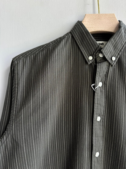 GREEN COTTON STRIPE SHIRT