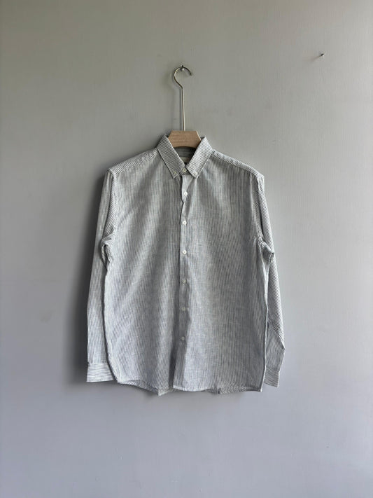 WHITE COTTON STRIPE SHIRT