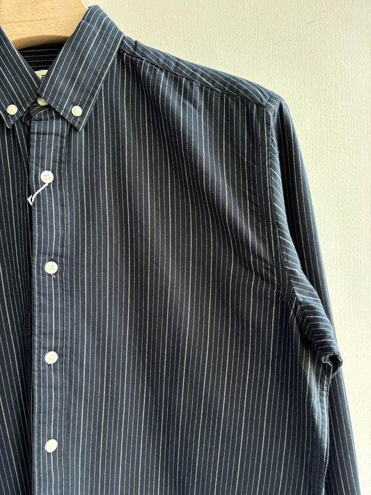 BLUE COTTON STRIPE SHIRT