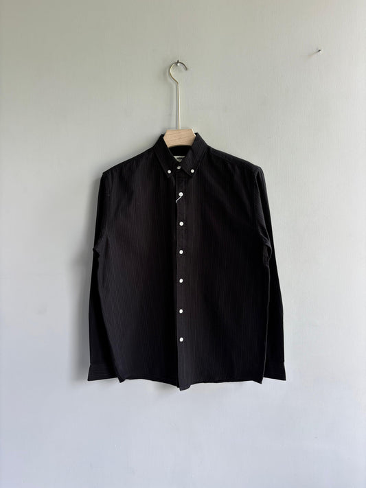 BLACK COTTON STRIPE SHIRT