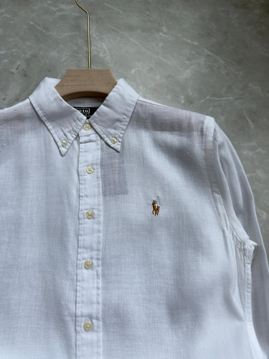 WHITE PURE LINEN SHIRT
