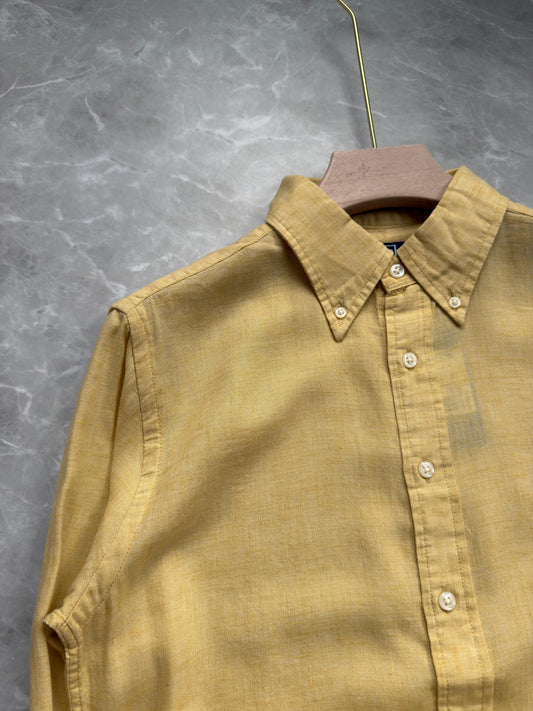 YELLOW PURE LINEN SHIRT