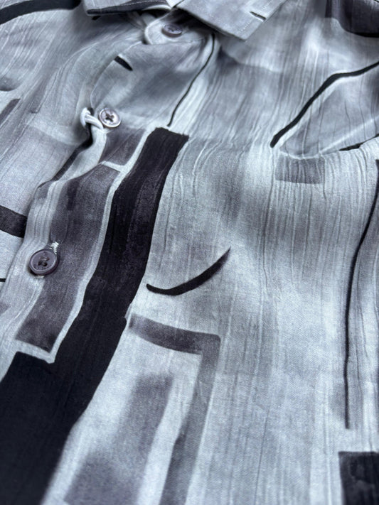GRAY IMPORTED PRINTED SHIRT