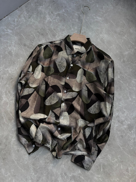 GREEN IMPORTED PRINTED SHIRT +
