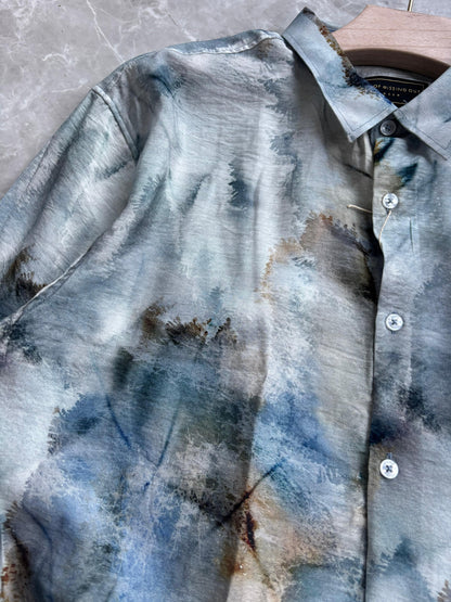 BLUE IMPORTED PRINTED SHIRT