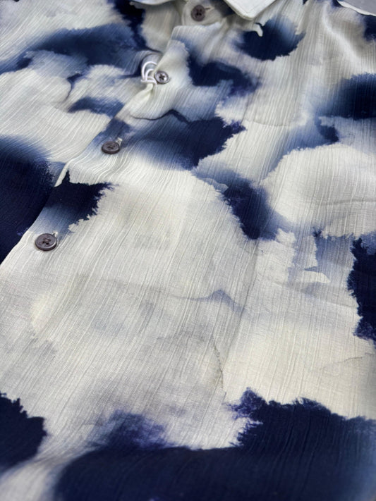 BLUE IMPORTED PRINTED SHIRT