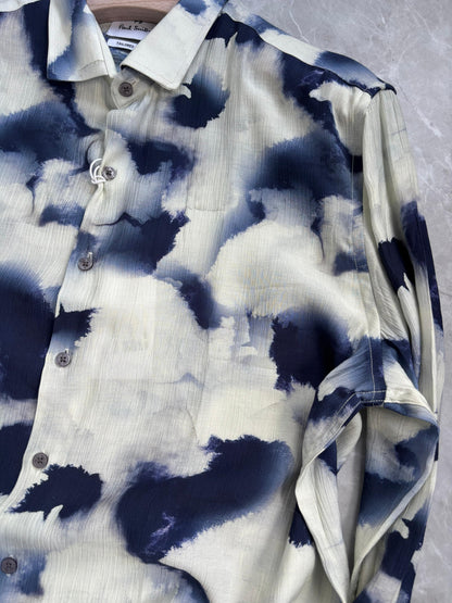 BLUE IMPORTED PRINTED SHIRT