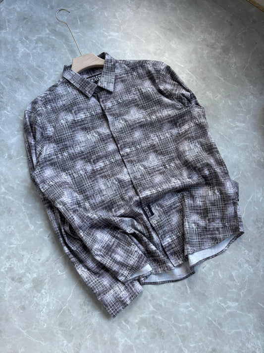 LIGHT GRAY IMPORTED PRINTED SHIRT