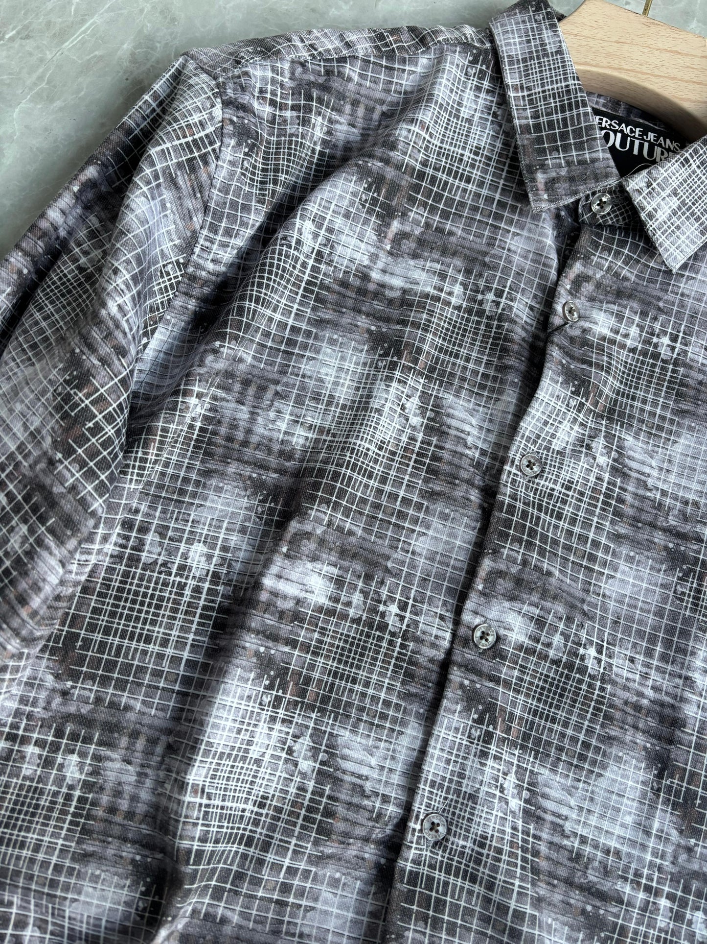 LIGHT GRAY IMPORTED PRINTED SHIRT
