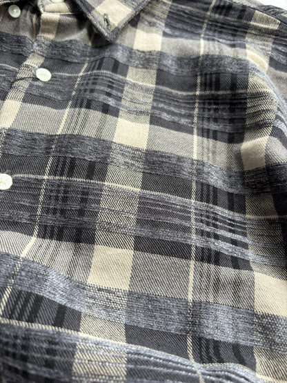 BLACK FLANEL IMPORTED CHECKED SHIRT