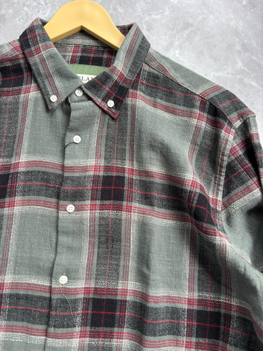 GREEN IMPORTED FLANEL CHECKED SHIRT
