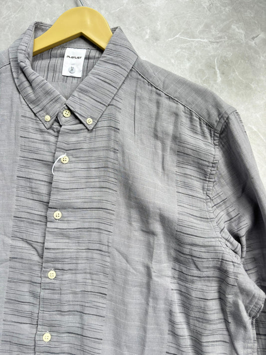LIGHT GRAY IMPORTED LINEN SHIRT
