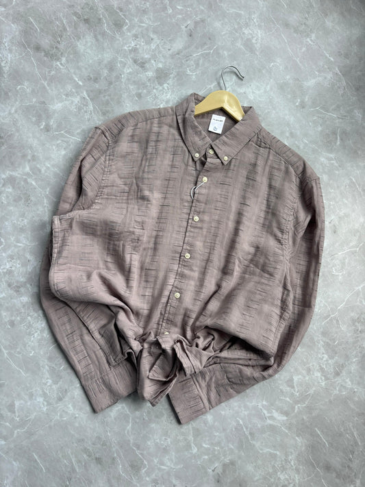LIGHT BROWN IMPORTED LINEN SHIRT