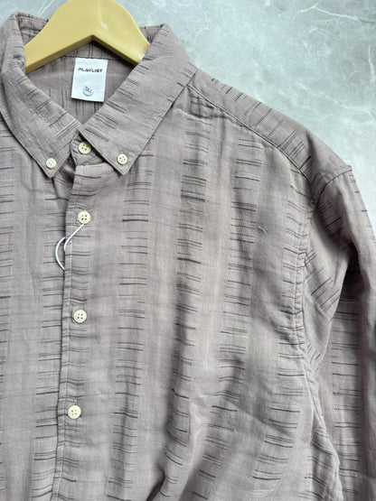 LIGHT BROWN IMPORTED LINEN SHIRT