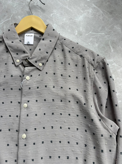 LIGHT GRAY IMPORTED CRUSHED SHIRT